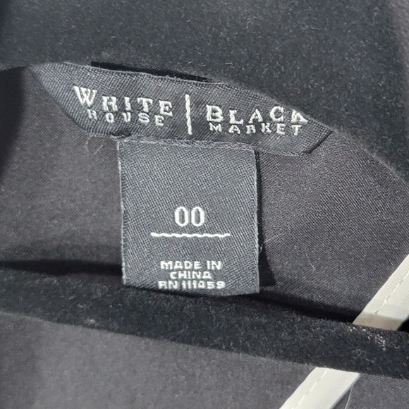 WHBM Button Blazer Jacket 00 Black & Silver - Picture 7 of 7